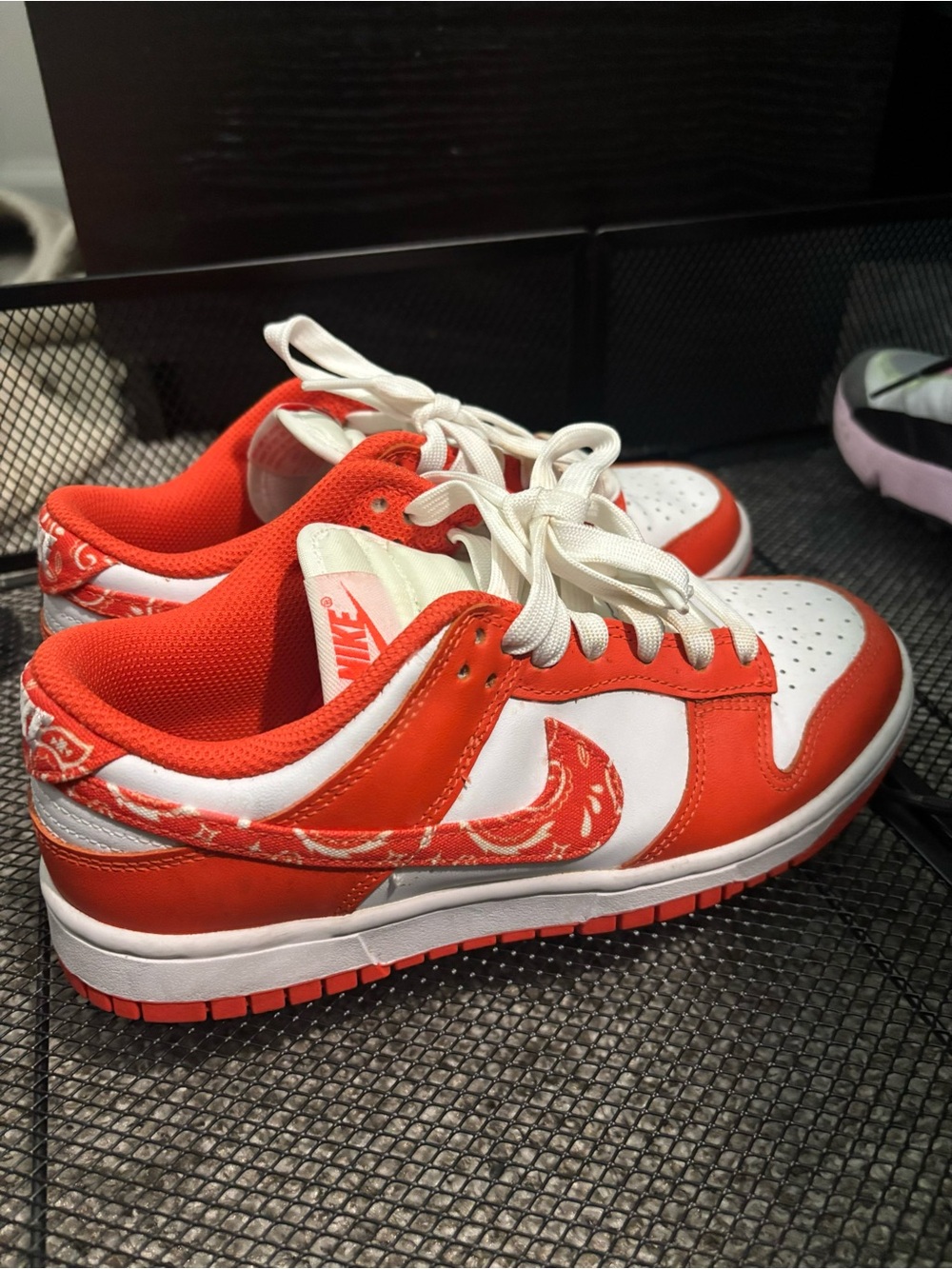 Nike Dunk Low Essential Orange Paisley Women’s Size 6.5